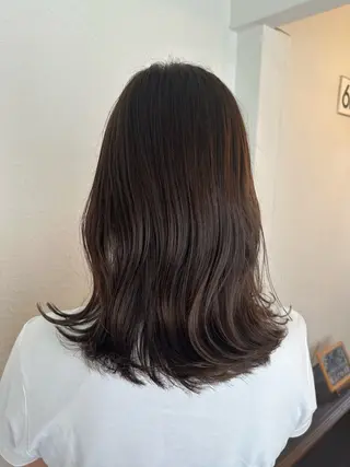 ミディアム カラー ヘアアレンジ DANY🦋名駅✂︎ 艶髪/透明感カラーのヘアスタイル