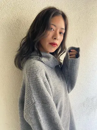 ミディアム カラー 松尾太樹 【pia】福岡美容室のヘアスタイル