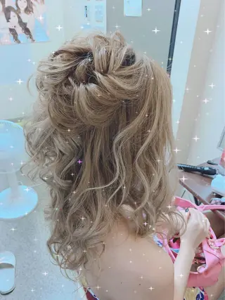 ミディアム ヘアアレンジ 田中 佐枝子のヘアスタイル