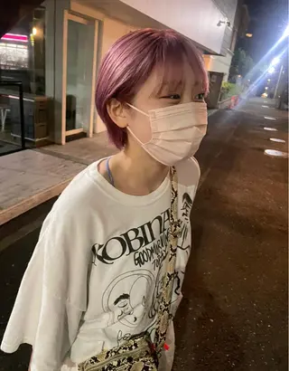 ショート カラー スパイラルパーマ 🌐hina⭐️のヘアスタイル