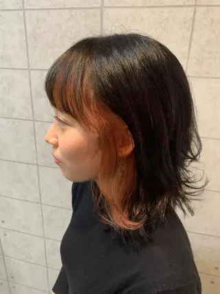 セミロング カラー ヘアアレンジ 🌿‬ ܸAir 透明感🌱西村知佳のヘアスタイル