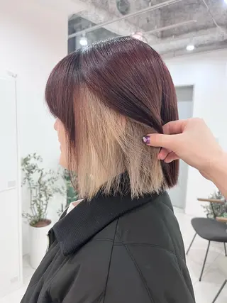 ミディアム ﾚｲﾔｰ🩵透明感 ೀユイ🌙のヘアスタイル