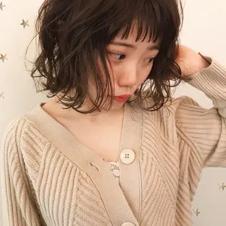 ミディアム カラー 市川 千夏のヘアスタイル