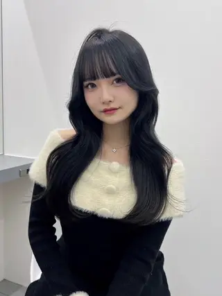 セミロング 韓国/顔周り/透明感 /レイヤー/ひなたのヘアスタイル