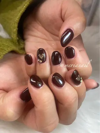 セミロング カラー メンズ ネイル アイブロウ INFINITY Sachiのネイルデザイン