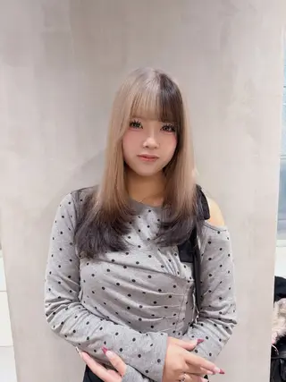 セミロング カラー ハイトーン/ブリーチ /ウルフ/しゅーたのヘアスタイル