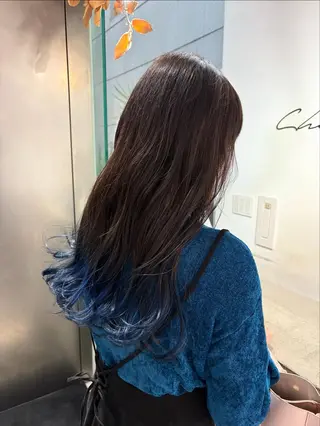 ロング カラー インナーカラー/天神 ブリーチ/吉田のヘアスタイル