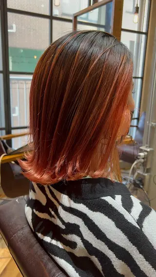 ミディアム カラー amie三宮 NAKANOのヘアスタイル