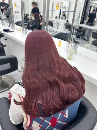 ロング カラー パーマ ヘアアレンジ メンズ キッズ 盛れ韓国ハイトーン 🎀Himari🎀のヘアスタイル