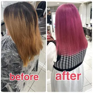 セミロング カラー ハイトーンエクステ 🎩カズキ🎩のヘアスタイル