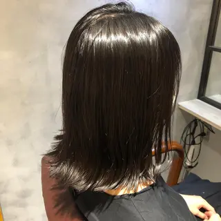 ミディアム カラー ヘアアレンジ 🤎艶髪×透明感🤎 【𝙔𝙐𝙕𝙐】のヘアスタイル