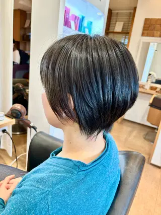 ショート 秋山知穂🧸縮毛矯正 ショート新越谷南越谷のヘアスタイル