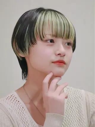 ショート カラー パーマ ヘアアレンジ 美艶ボブ 石井一成のヘアスタイル
