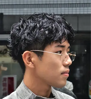 ショート メンズパーマ梅田 ・川副史晶のヘアスタイル