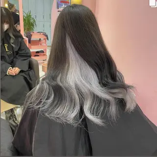 セミロング ❄️💛エクステ ブリーチ❄️yukiのヘアスタイル