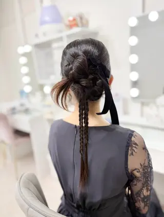 ロング ヘアアレンジ ヘアセットサロン /上坪愛美のヘアスタイル