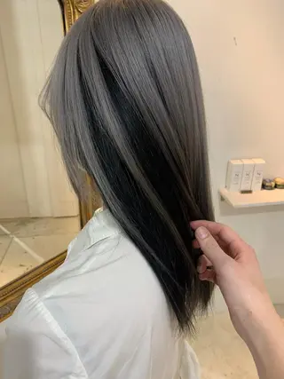 セミロング ダブルカラー/透明感 💈JUNYA💈のヘアスタイル