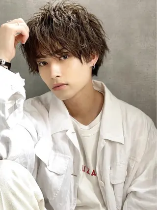 ショート カラー パーマ メンズ 熊本市東区 /Ririkaのヘアスタイル