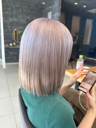 ミディアム カラー 💎ハイトーン‪× 透明感カラー Rioのヘアスタイル