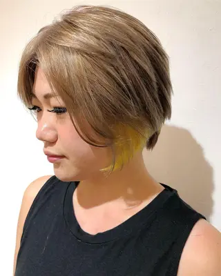 ショート カラー ヘアアレンジ 【池袋/スパイキー ショート】ⓝⓘⓜⓤのヘアスタイル