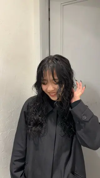 ロング カラー パーマ naturalカラー / Rukaのヘアスタイル