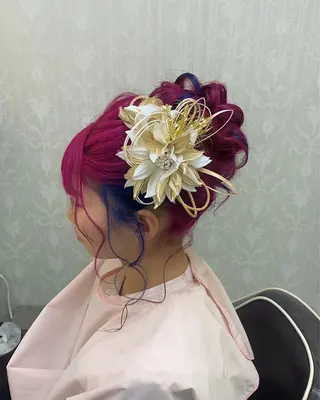 セミロング ヘアアレンジ Mikazuki オーナーTeradaのマツエク・マツパデザイン