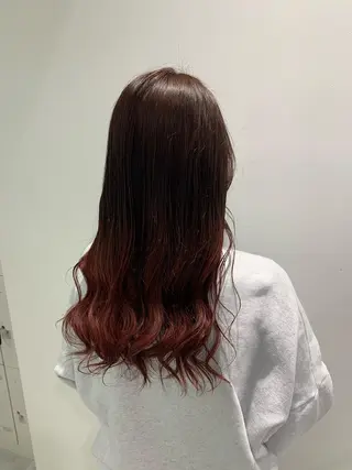 セミロング カラー パーマ ヘアアレンジ ネイル マツエク・マツパ 韓国風ベージュ🤎 赤みなし🌿横浜🤎のヘアスタイル