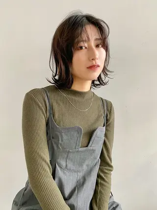 ミディアム 浅野 敬亮のヘアスタイル