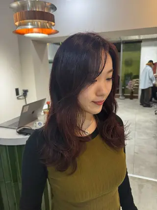 カラー 🌙ヘーゼルベージュ レイヤーカット🌙のヘアスタイル