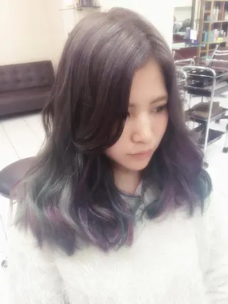 ショート ミディアム セミロング ロング カラー パーマ 神山 昌子のヘアスタイル