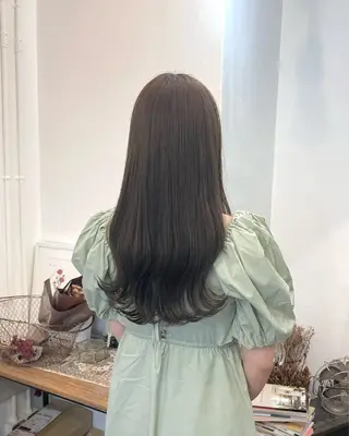 ロング カラー 暗髪とオリーブ🌿 渡辺拓人のヘアスタイル