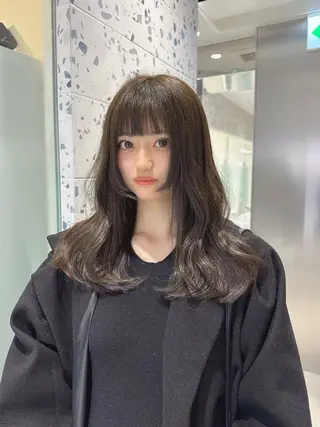 セミロング カラー 矢野 晃平のヘアスタイル