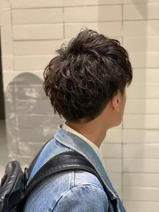 ショート パーマ 佐々木 康太のヘアスタイル