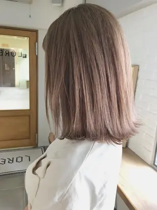 ミディアム ボブ/縮毛矯正 🌟梅田盛一🌟のヘアスタイル