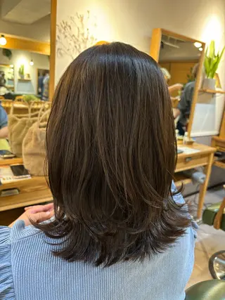 セミロング カラー 似合わせカット/ 艶カラー/いらみなのヘアスタイル