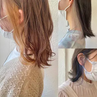 ミディアム カラー 髪質改善特化 谷口祐綺のヘアスタイル