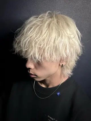 ミディアム カラー メンズ メンズウルフ特化🐺 🔥長山耕大🔥のヘアスタイル