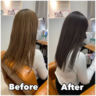 ロング カラー 【完全個室】髪質改善 暖色カラー/山崎唯奈のヘアスタイル