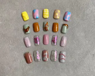 ネイル Sun Brown サンブラウンのマツエク・マツパデザイン