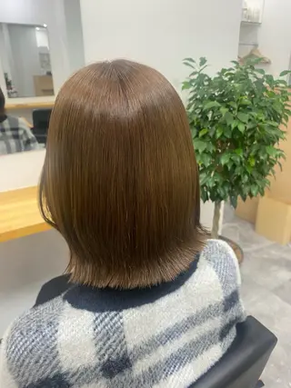 ショート カラー misa🫧ナチュラ ル縮毛矯正/髪質改善のヘアスタイル