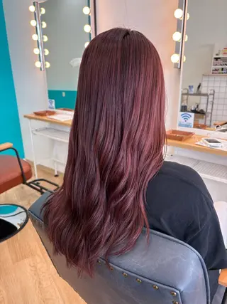 ロング アラワラブルー ふくやのヘアスタイル