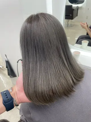ミディアム カラー 新宿/韓国ヘア/ 髪質改善ストレートのヘアスタイル