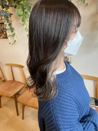 セミロング カラー ハイトーンカラー 坂本 翼のヘアスタイル