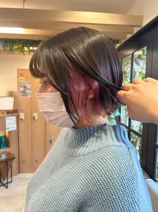ショート カラー 透明感カラー レイヤー/むつきのヘアスタイル
