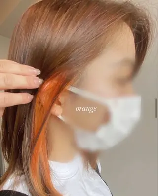 ミディアム 𝒇𝒍𝒂𝒕/ 𝐇𝐈𝐍𝐀のヘアスタイル