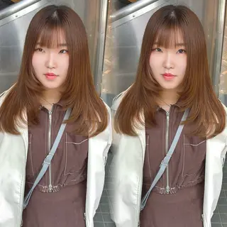 ミディアム calna 古賀 菜摘のヘアスタイル