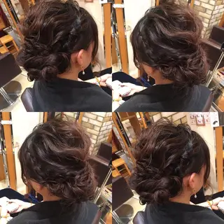 セミロング ロング ヘアアレンジ G LUX 清水のマツエク・マツパデザイン