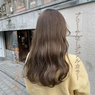 ロング カラー ヘアアレンジ オリーブ透明感カラー 表参道/MIKUのヘアスタイル