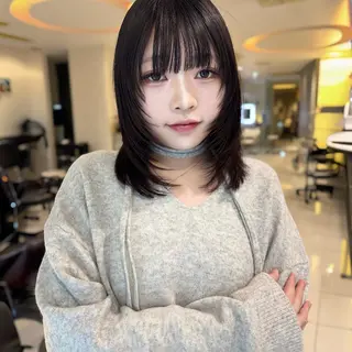 ミディアム ハッシュカット/四条 烏丸/寺本弘樹のヘアスタイル