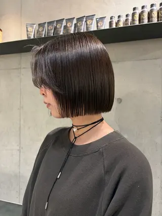 ショート ヘアアレンジ ボブ艶モテカラー🫧 カリンのヘアスタイル